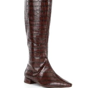 Gianni Bini
Sharri Crocodile Embossed Leather Tall Boots Size 7 1/2